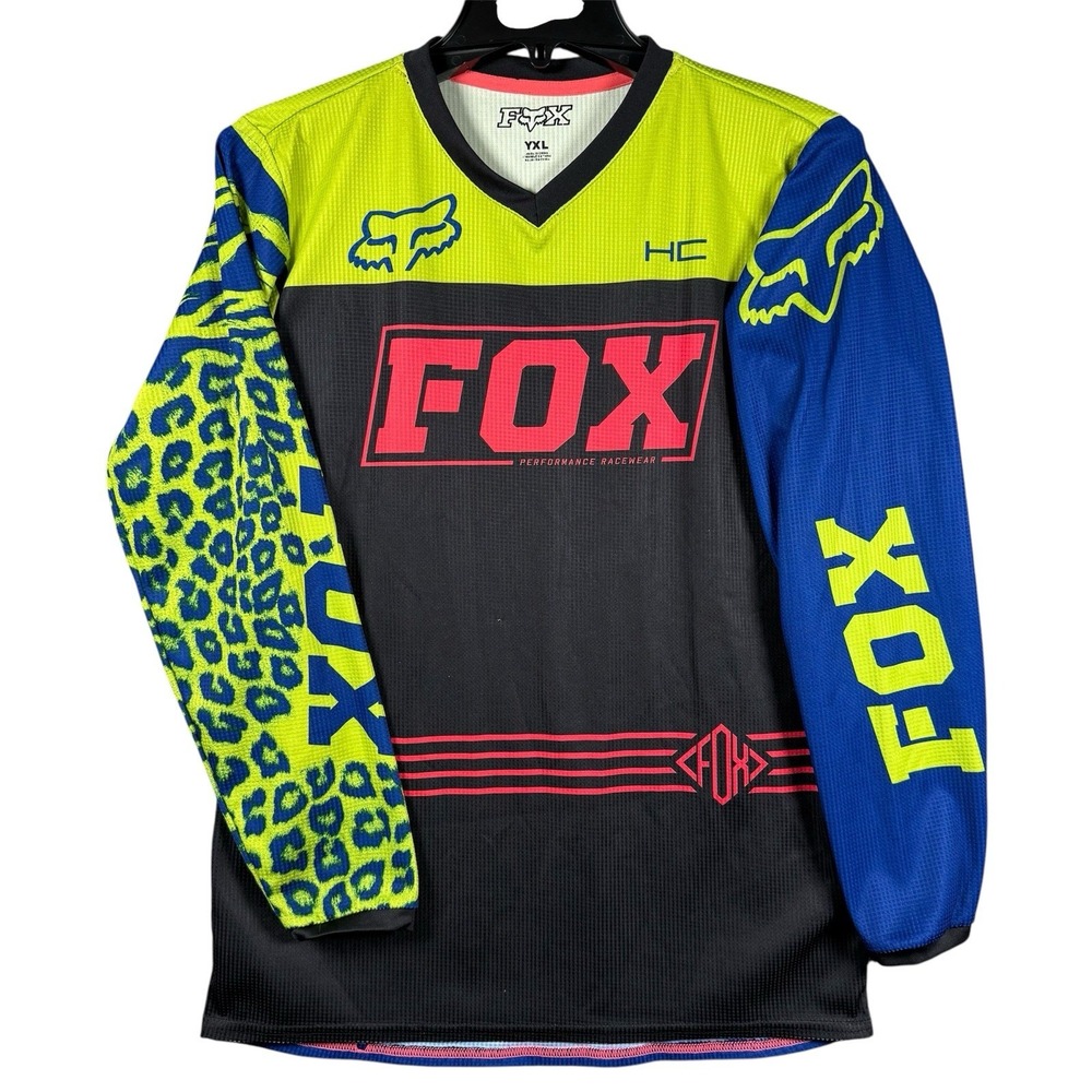 Fox Racing Jersey Youth XL Multicolor Moto‎ Bikercore Logo Animal Print